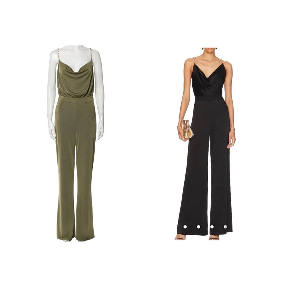 Jason Wu Wide Flare‎ Leg Cowl Neck Jumpsuit Size M NWT Designer Chic Event Party